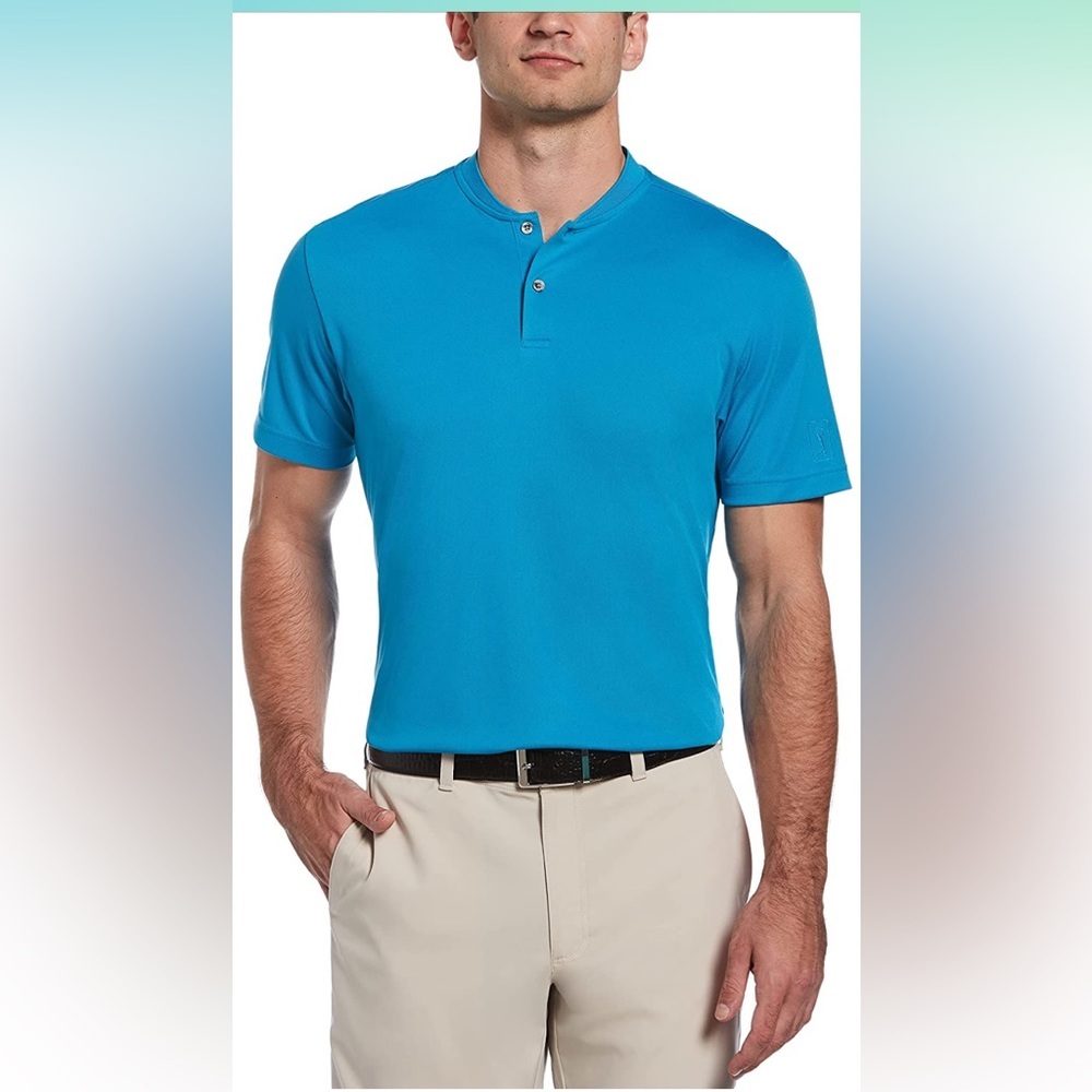 🌟PGA TOUR Pique Short Sleeve Golf Shirt with New Casual Collar🌟  NWT